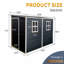 Remise de rangement extérieure de 4 pi x 8 pi avec remise en résine de plancher avec deux portes imperméables et verrouillables-118091643-118091641