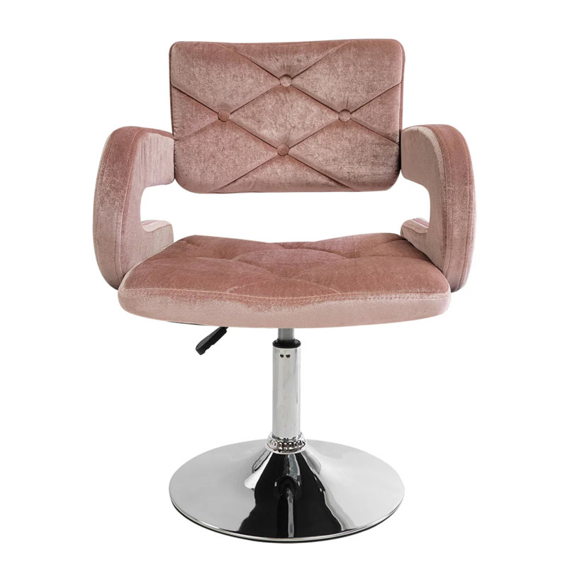 Chaise de meuble-lavabo Vera Diamond, Velours rose