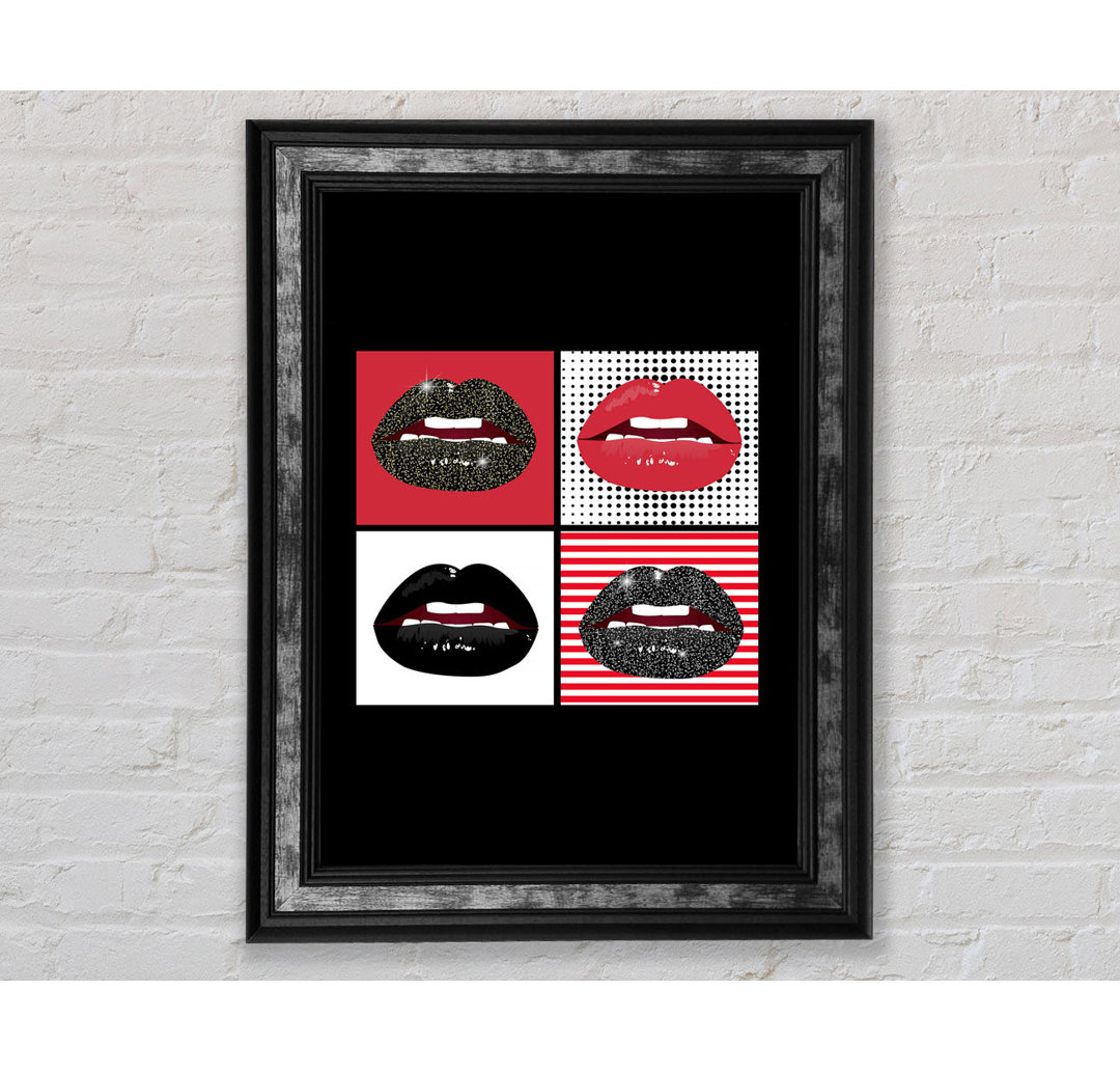 Sparkle Lips 1 Gerahmter Druck