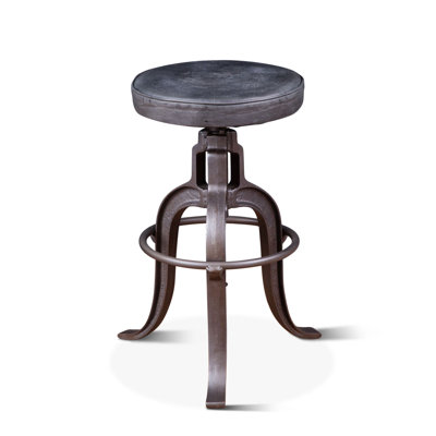 Wellington Upholstered Adjustable Stool with Metal Frame