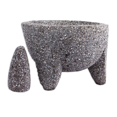 Jasyah Stoneware Mortar And Pestle Set
