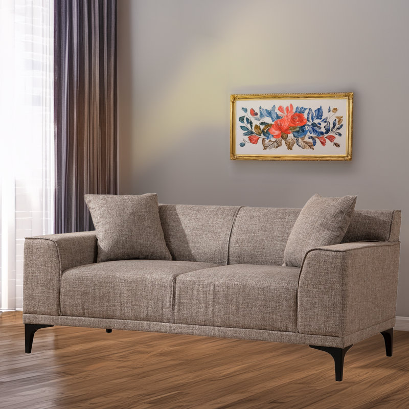 Canapé Tice, Fauve, H 33,9 po x l 64,2 po x P 27,2 po