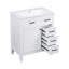 Meuble-lavabo blanc 30 po - Armoire avec tiroirs et tablette-501732772
