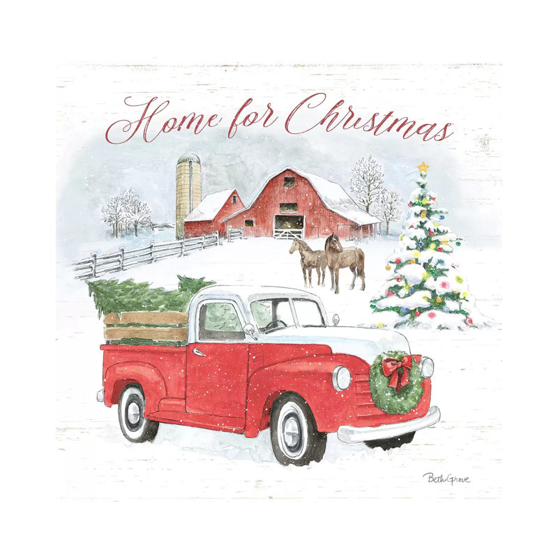 Farmhouse Holidays VII by Beth Grove - Wrapped Canvas Print, 66.04 cm H x 66.04 cm W x 1.91 cm D