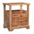 27" Brown Solid Wood Two Drawer Nightstand
