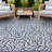 Floral Machine Woven Indoor / Outdoor Area Rug-1516696103