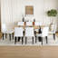 Table de salle à manger moderne pour 8 personnes | Table 71 po en bois et métal avec chaises-249345399-249345392-251435379