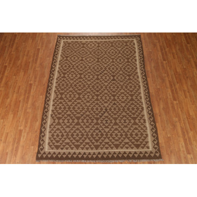 Tapis unique en laine noué à la main 6 pi 9 po x 9 pi 6 po New Age