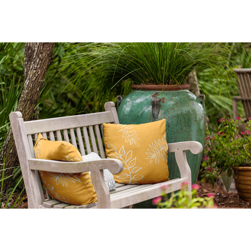 Flower Power Floral Outdoor Reversible Throw Pillow