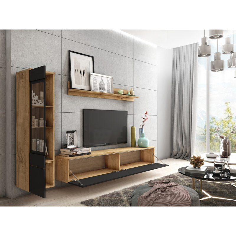 Dorfman Entertainment Centre for TVs up to 75", 180 cm, Black
