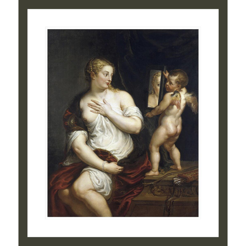 «Venus and Cupid» par Peter Paul Rubens, impression giclée encadrée, 27.63" H x 23.5" W