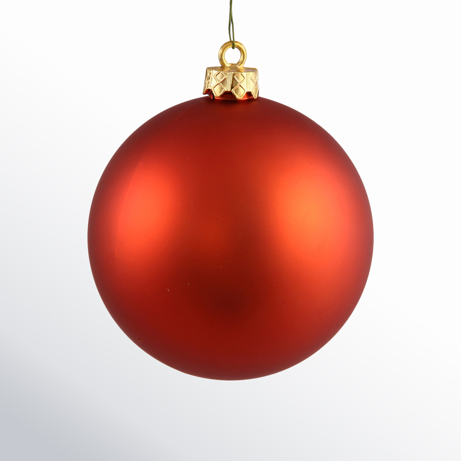 Holiday Décor Ball Ornament, 2.75" H x 2.75" W x 2.75" D, Burnish Orange