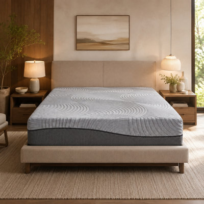 Matelas en mousse viscoélastique imprégnée de gel de qualité supérieure de 12 po avec couches de confort rafraîchissant, support soulageant la pression, housse antimicrobienne respirante et lit réglable
