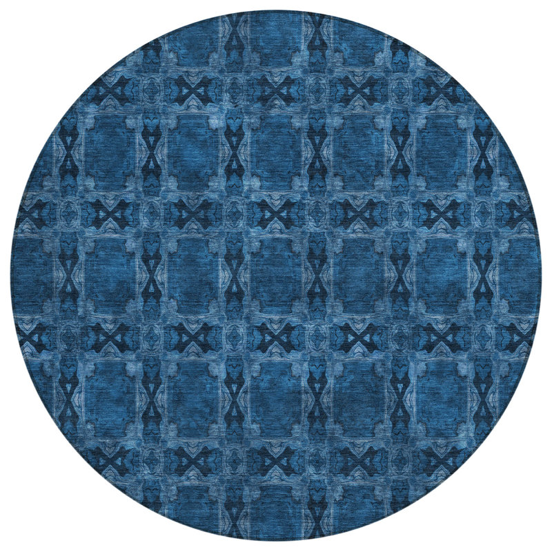 Tapis d'intérieur rond antidérapant 8 pi
