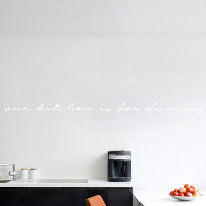 Text & Numbers Non-Wall Damaging Wall Decal, White