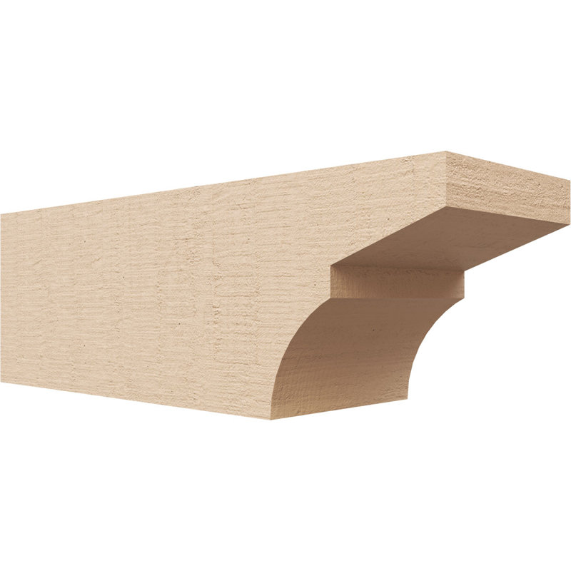 Monterey grain de bois TimberThane queue de chevron, brun clair apprêté, H 4 po x l 12 po x P 4 po
