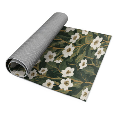 Botanical Green Indoor and Outdoor Area Rug