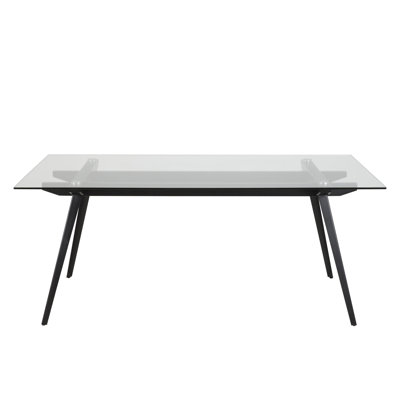 Corbeil Glass Top Metal Base Dining Table