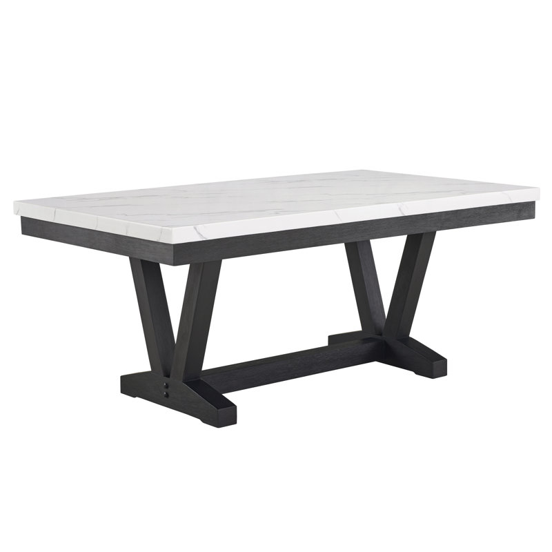 Mobilier de salle à manger en bois massif touffeté à têtes de clou