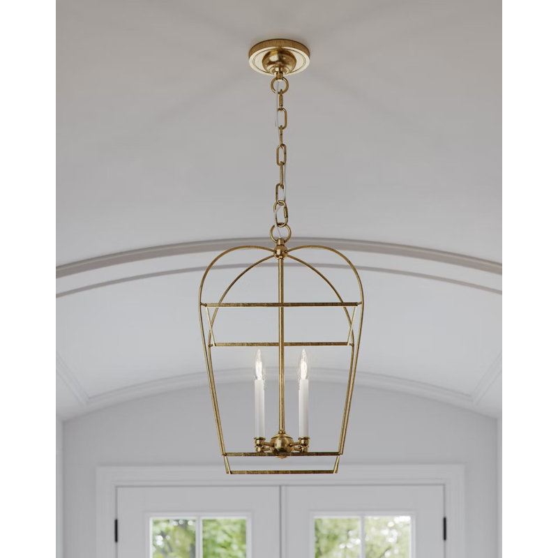 Stonington 4 - Light Chandelier, 27.75" H x 18.25" W x 18.25" D, Antique Gild
