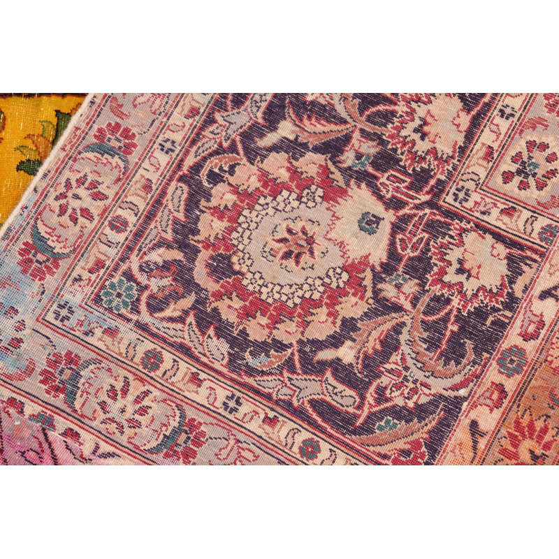 Tapis orange en laine noué à la main 8 pi 2 po x 10 pi 0 po Fellman