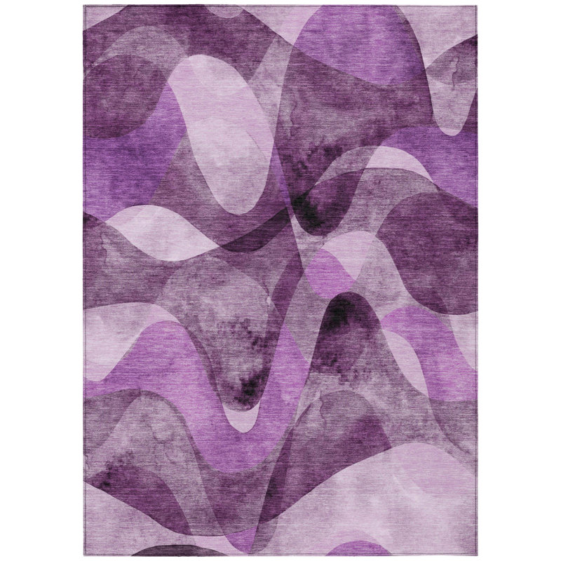 Tapis extérieur lavable et antidérapant 8 pi x 10 pi mauve