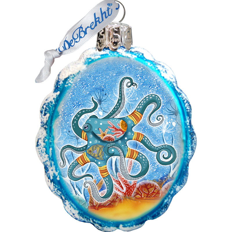 3'' Handmade Glass Holiday Shaped Ornament