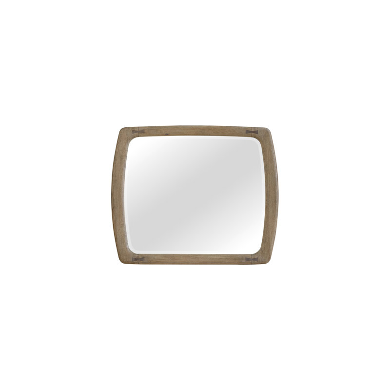 Miroir d'inspiration anglaise en chêne noueux avec nœuds papillon