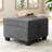 U-Shaped Modular Sectional with Storage & Ottomans, Grey