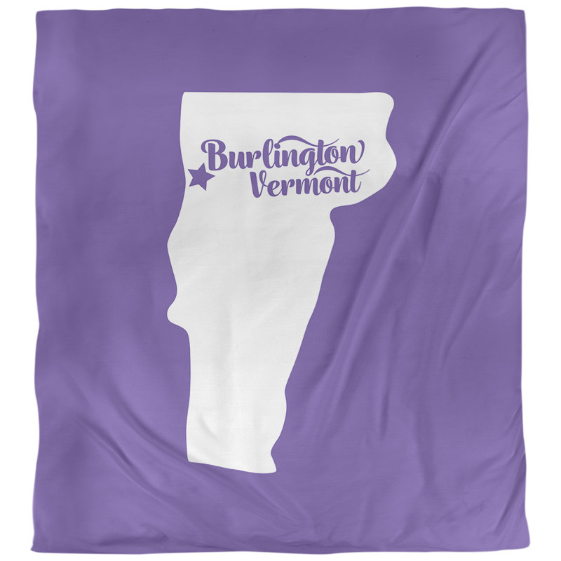 Housse de couette réversible simple burlington vermont, Housse de couette pour grand lit, Mauve, Polyester brossé