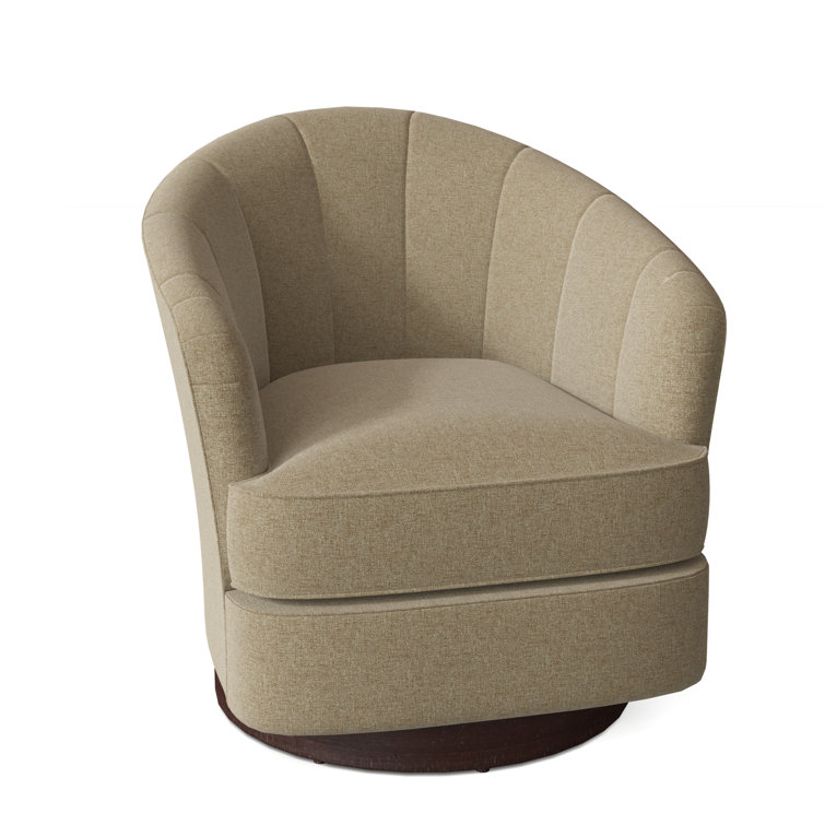 Tipsy Upholstered Swivel Barrel Chair