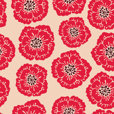 «Blooming Poppies» par Baksiabat - impression sur toile tendue
