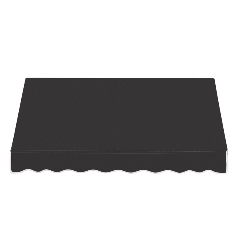 Auvent fixe en tissu acrylique rétro Awntech Dallas, H 18 po x l 76,5 po x P 24 po, Noir