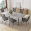 Ensemble de table de salle à manger rectangulaire 78,7 po, ensemble de table de cuisine moderne avec chaise rembourrée pour la maison, la cuisine et la salle à manger-1110653783-1110653780