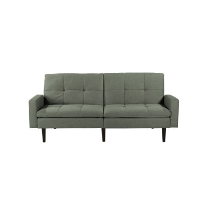 Sealy Kennedy Pillowtop Sofa Convertible with Solid Wood Legs in Espresso