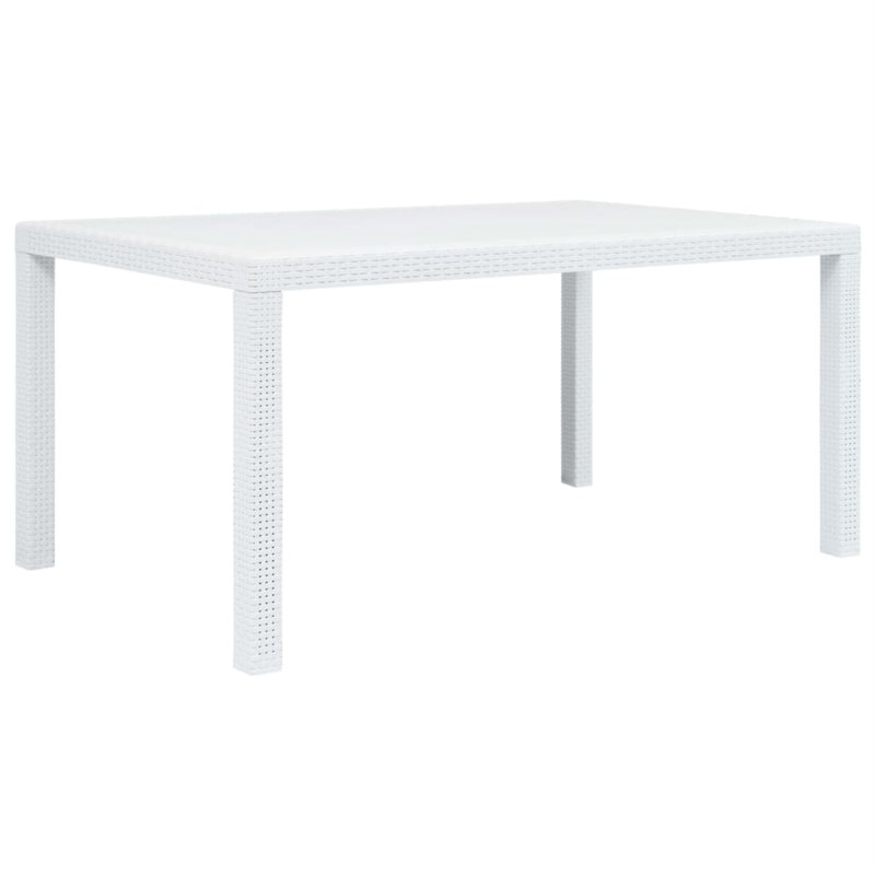 Bruan Plastic Coffee Table, White, 28.3'' H x 59" L x 35.4" D