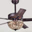 Ventilateur de plafond en cristal à 5 pales de 48 po avec ensemble d'éclairage inclus-31762024