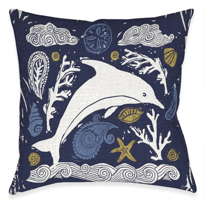 Coussin extérieur Primitive Coastal Dolphin