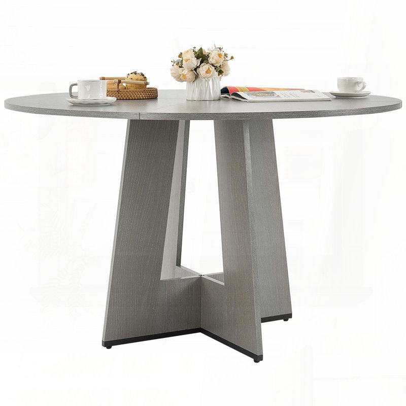 Table de salle à manger 47 "pour 4 à 6 personnes - Gris