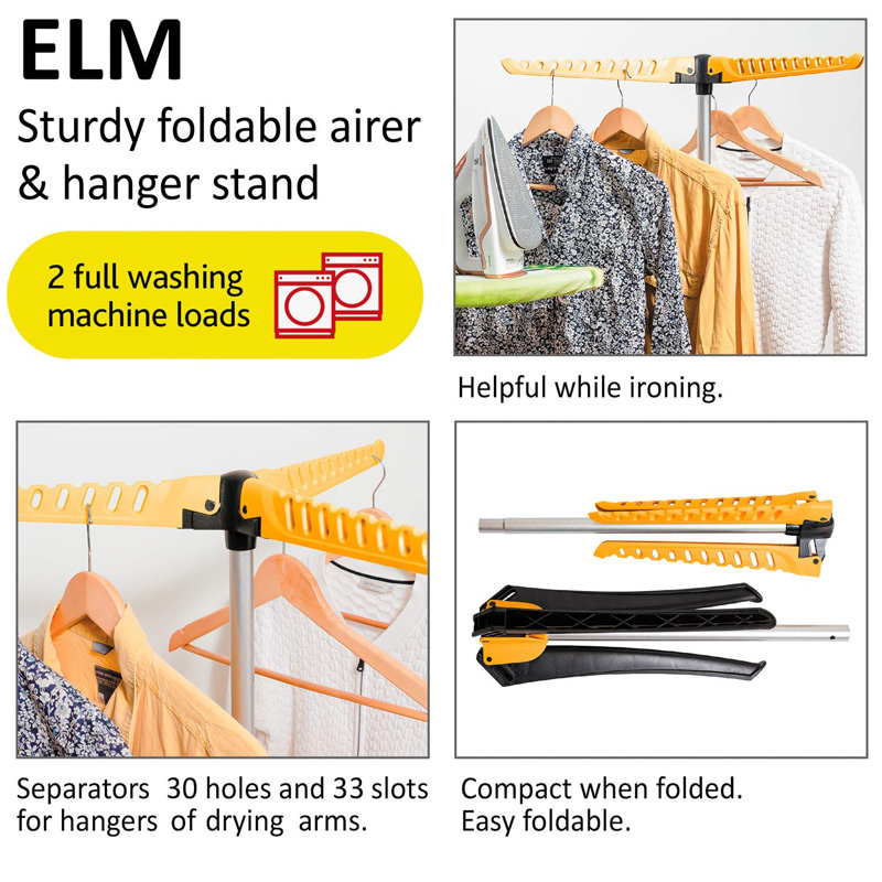 Foldable Tripod Drying Rack, Yellow