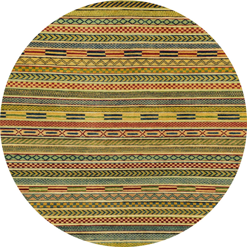 Abstract Indoor Rug, Round 5'