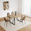 Table de salle à manger rectangulaire rustique de 55 po, plateau en bois et pieds en métal, de style industriel moderne, pour 4 à 6 personnes, construction durable avec cadre rectangulaire noir