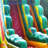 JumpOrange Fiesta 19 ft Inflatable Water Slide (with Blower)-59241692
