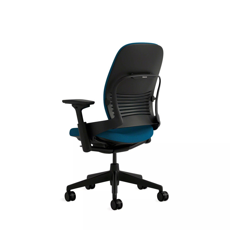 Steelcase Leap® Task Chair, Black, Carpet Casters, Cobalt