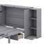 Lit escamotable double avec tablettes, tiroirs et ports USB-98754966