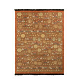 Rug & Kilim’S Swedish Folk Art Rug In Brown With Geometric Pictorials