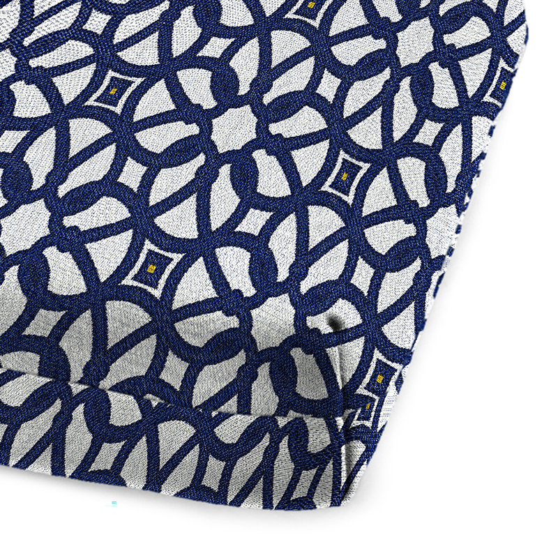 Sunbrella 72" x 22" Outdoor Chaise Lounge Cushion with Ties and Loop, Luxe Indigo