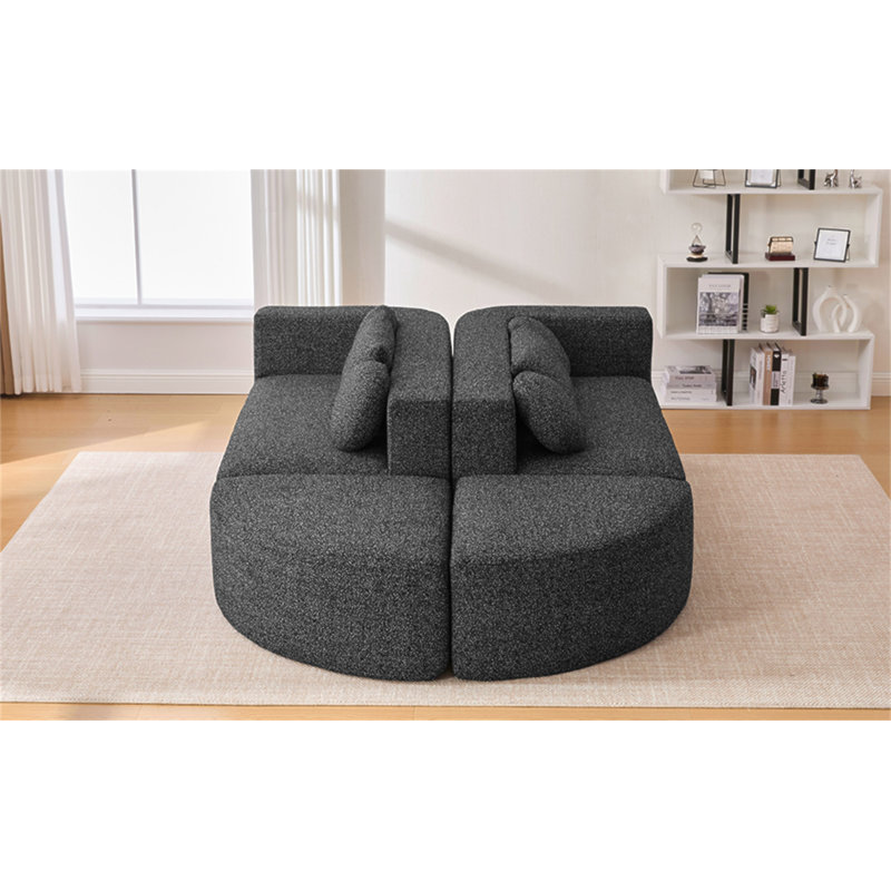 Canapé modulaire Boneless Couch, Noir