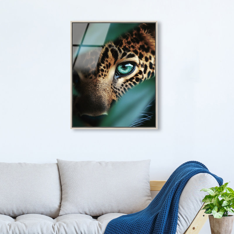 Jungle Watcher III Print, 25"H x 21"W, Silver Floater Frame
