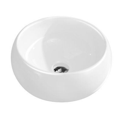 Modern Ceramic Circular Vessel Bathroom Sink